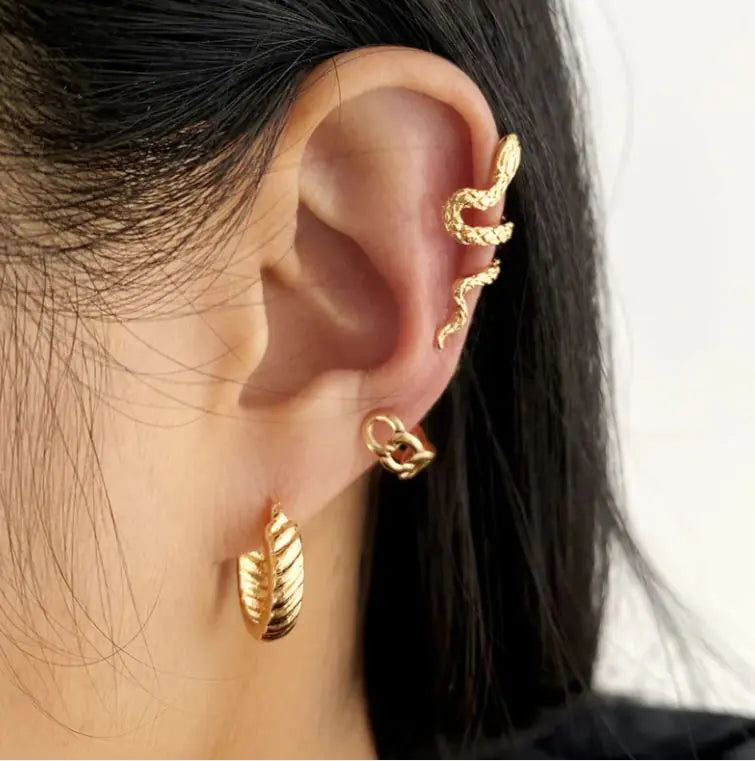 Creative Simple Non-pierced Ear Clip Five-piece Set