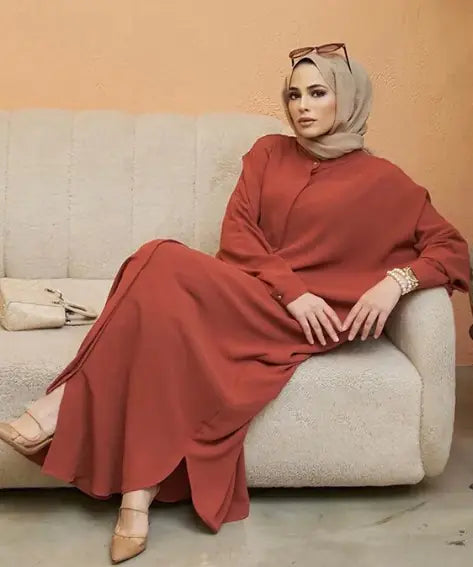 Abaya Long Sleeve Dress for Muslim