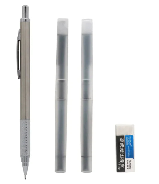 Stainless Steel Mechanical Pencil For Writing And Drawing Design For Students