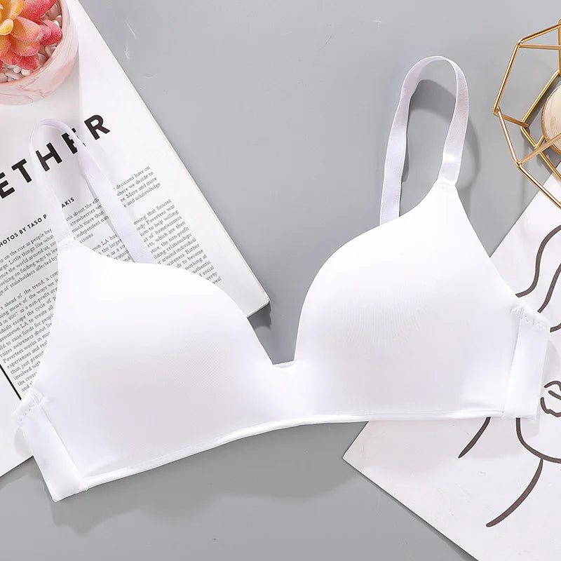 Breathable No-Rims Gather Bra for Women