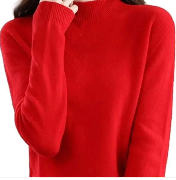 Autumn/Winter Half-High Collar Sweater