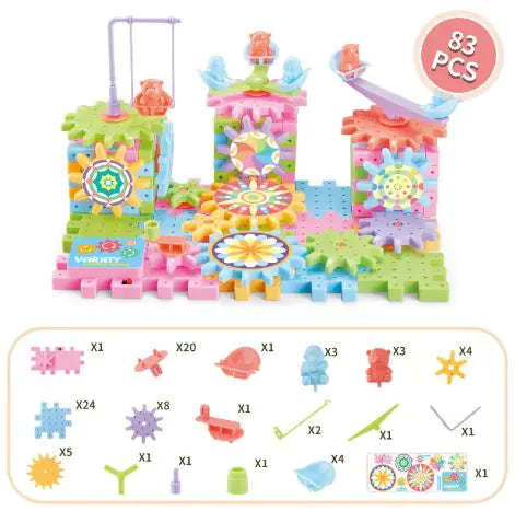 Electric Revolving Building Blocks Toy