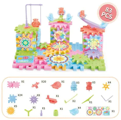 Electric Revolving Building Blocks Toy