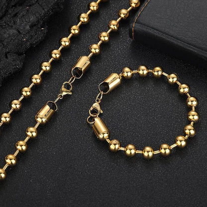 50cm Stainless Steel Bead Chain Necklace