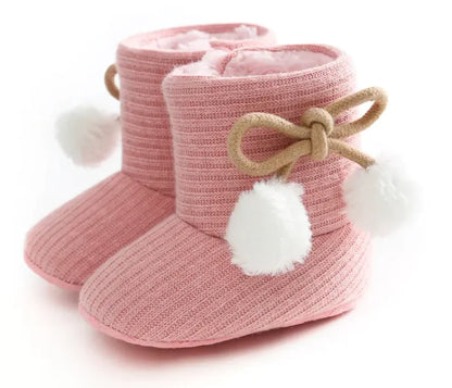 Cozy Sunflower Cotton Baby Boots