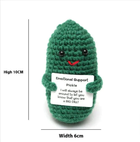 Crocheted Wool Positive Energy Potato – handcrafted with a facial expression