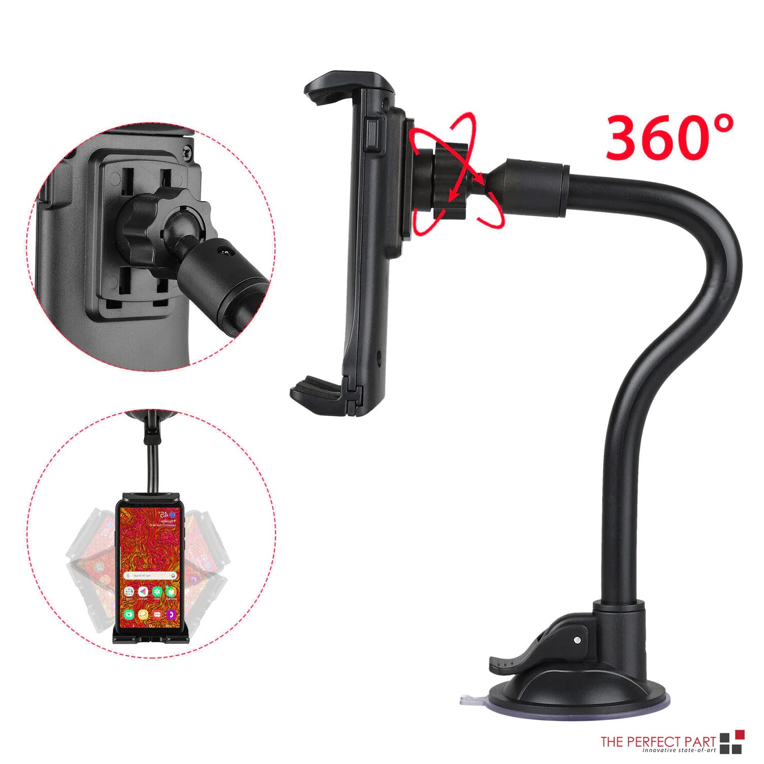 360° Universal Car Windshield Holder Desktop Mount For Cellphone Tablet iPad GPS