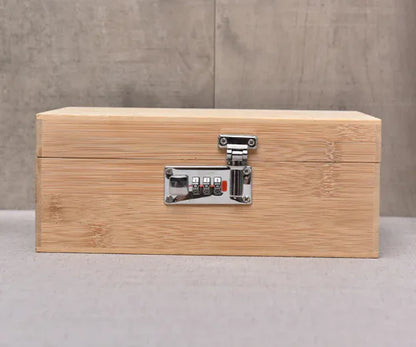 Bamboo Storage Box Solid Wood Clamshell