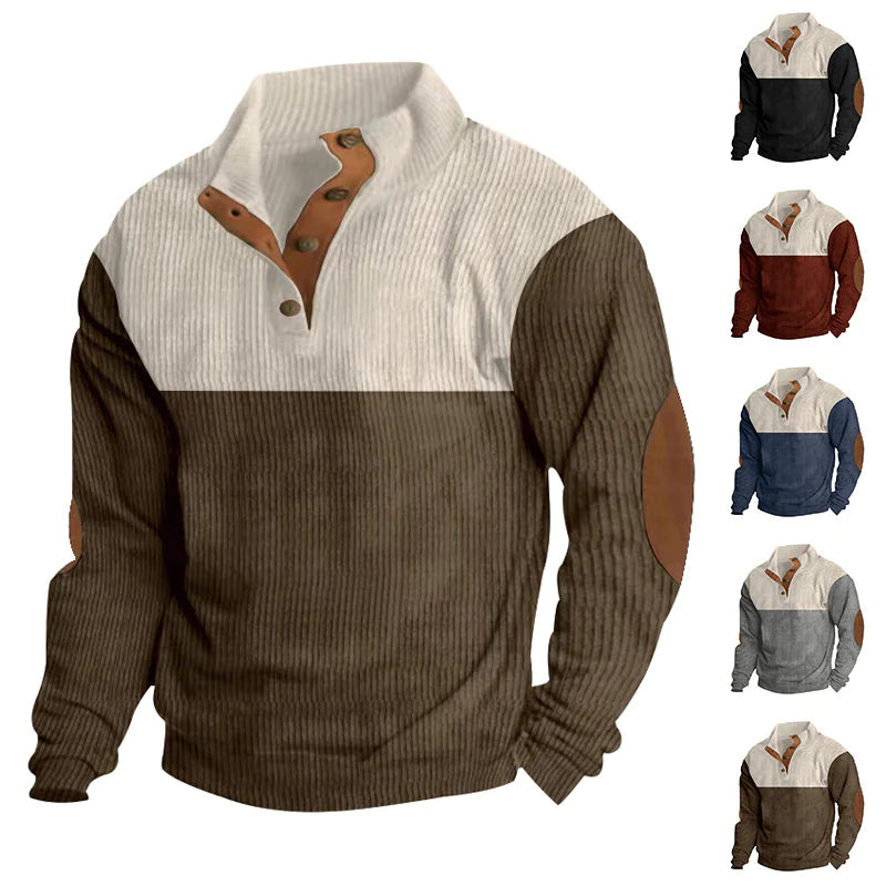 Casual Button Sweatshirt