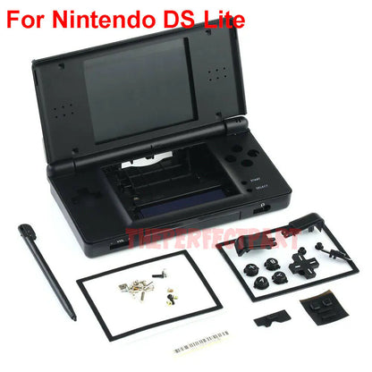 Full Replacement Housing Shell Screen Lens Black For OEM Nintendo DS Lite NDSL