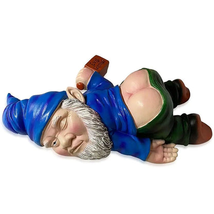 Drunk Dwarf Garden Gnome Decoration Drunken Ornament Decor Yard Patio Lawn US