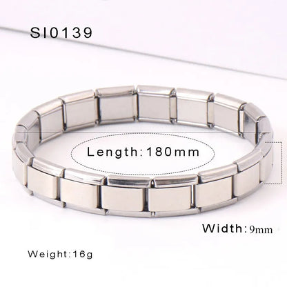 Electroplated Stainless Steel Personalized Bracelet