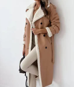 Lapel Coat Maillard Wear Composite Leather Plush