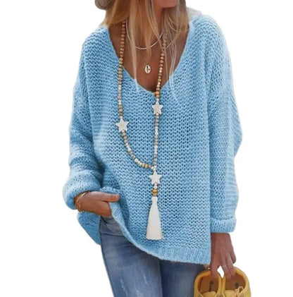 Cozy V-Neck Knit Sweater