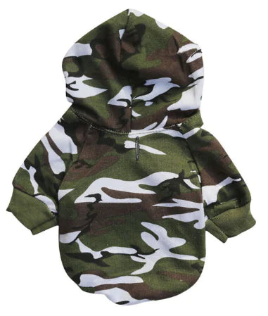 Fleece hooded dog sweater