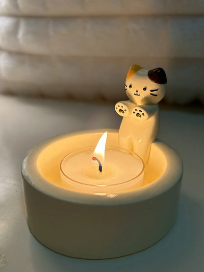 Cute Cat Candle Holder