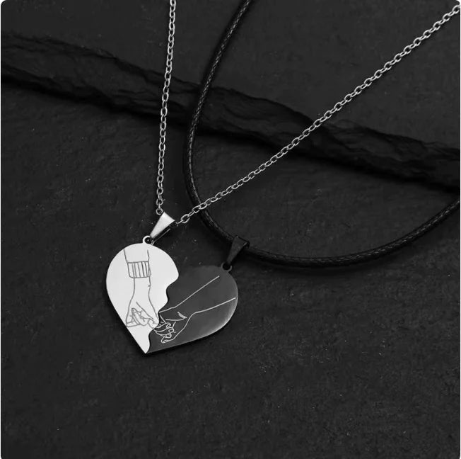 Black &amp; White Heart Chain