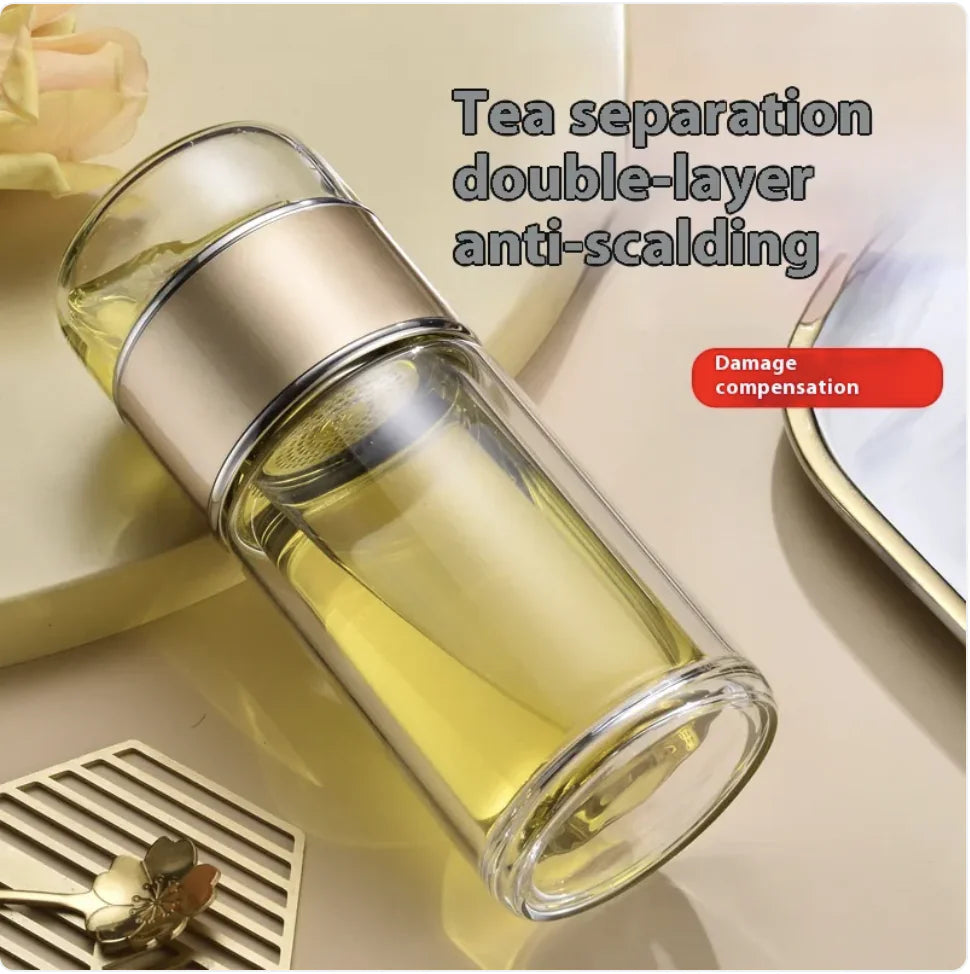 Double-layer Borosilicate Glass Tea Infuser