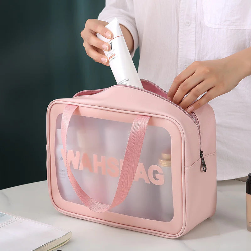 Transparent Makeup and Wash Bag Set