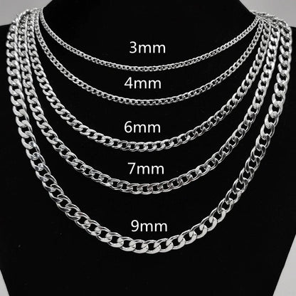 Stainless Steel Couple Necklace &amp; Bracelet Set