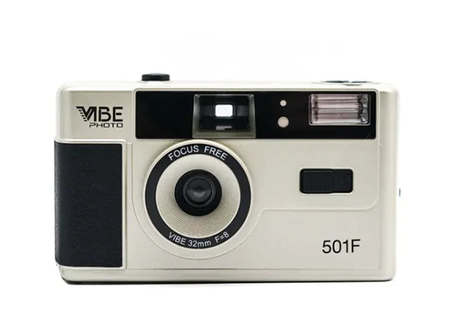 Brand new German VIBE 501F camera non-disposable retro film camera 135 film fool with flash