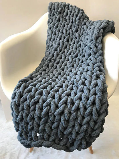 Weighted Knitted Wool Blanket