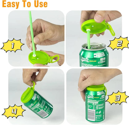 Fashion Silicone Straw Soda Can Lid