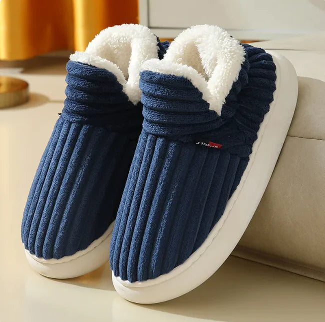 CozyPair Unisex Winter Slippers – Plush Cotton Fleece for Indoor &amp; Outdoor