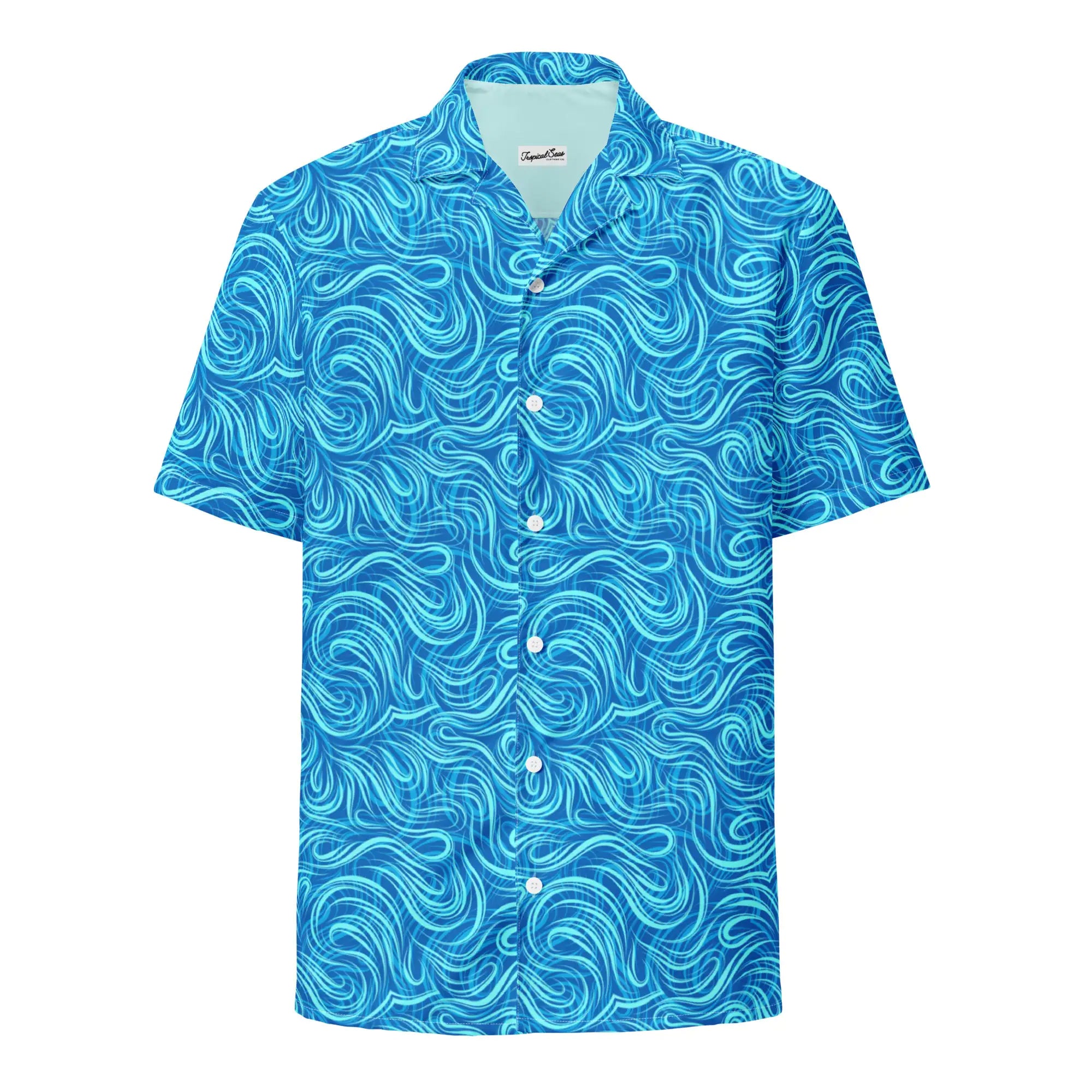 Tsunami Island Party Button Down Hawaiian Shirt - Coastal Summer 2024 Collection