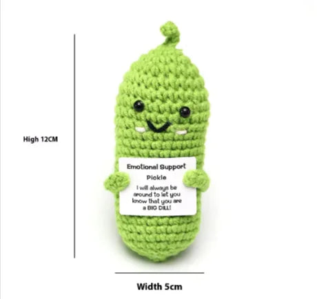 Crocheted Wool Positive Energy Potato – handcrafted with a facial expression