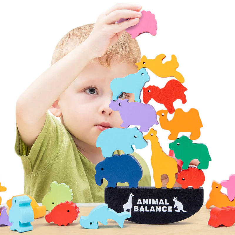 Animal Balance Building Blocks Game