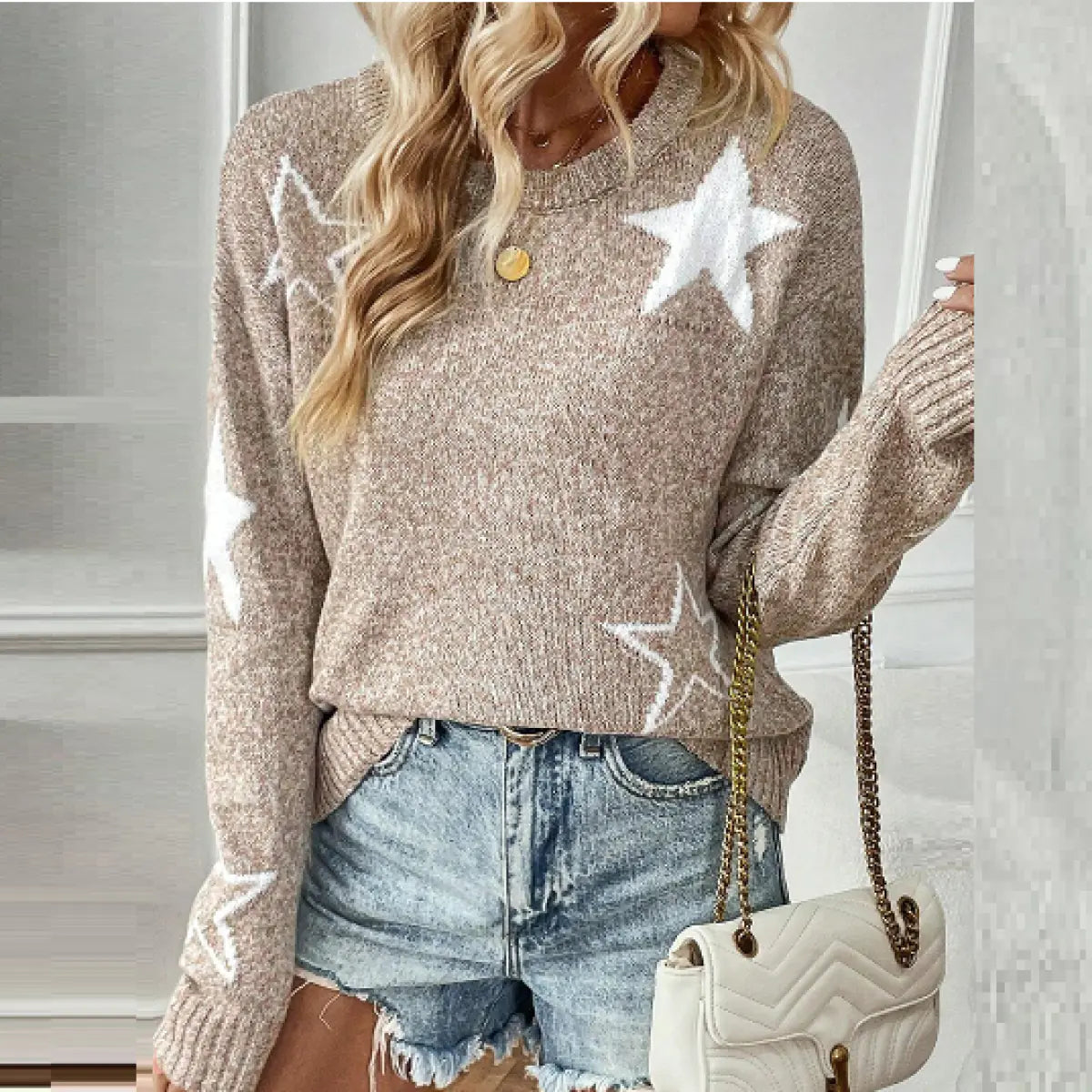 Women’s Winter XINGX Pattern Pullover Sweater