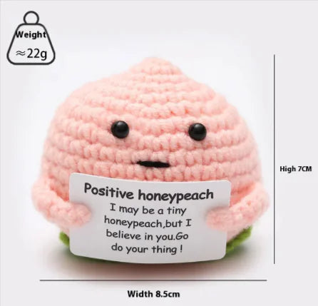 Crocheted Wool Positive Energy Potato – handcrafted with a facial expression