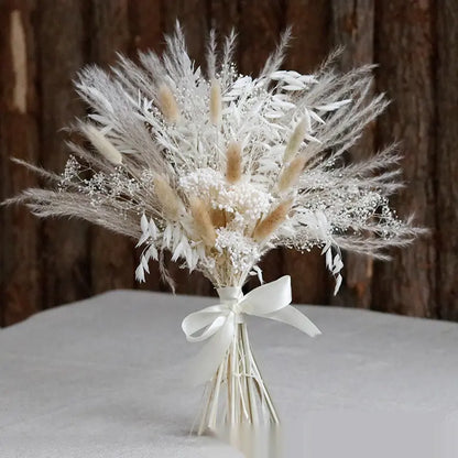 Small Dried Reed Flower Bouquet Finished Rabbit Tail Grass Mix And Match