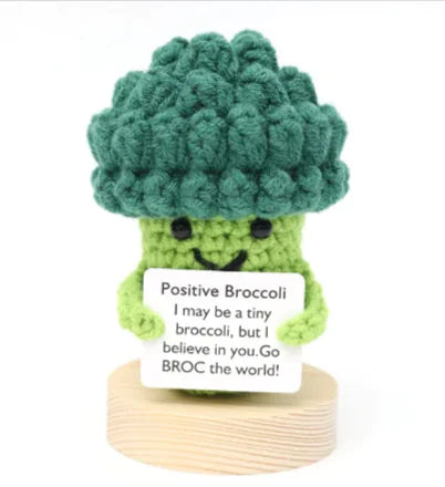 Crocheted Wool Positive Energy Potato – handcrafted with a facial expression