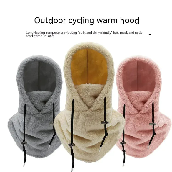 Winter Cycling Windproof Cap and Thick Scarf Set