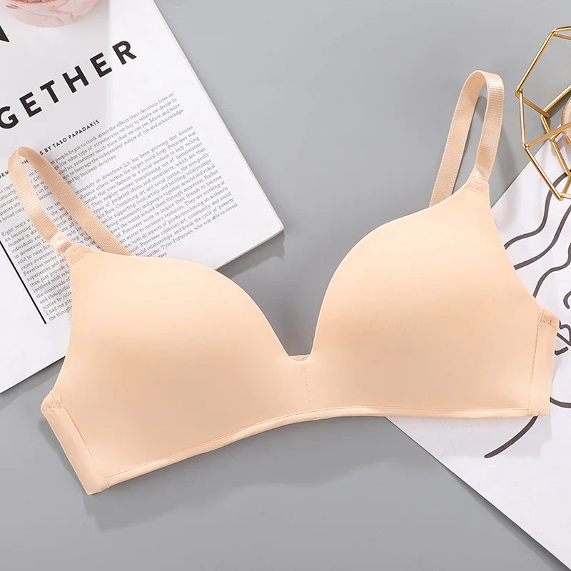 Breathable No-Rims Gather Bra for Women