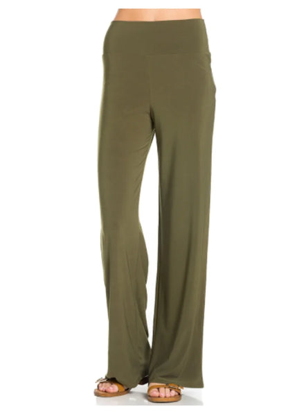 Zipper Comfy Pants -Olive