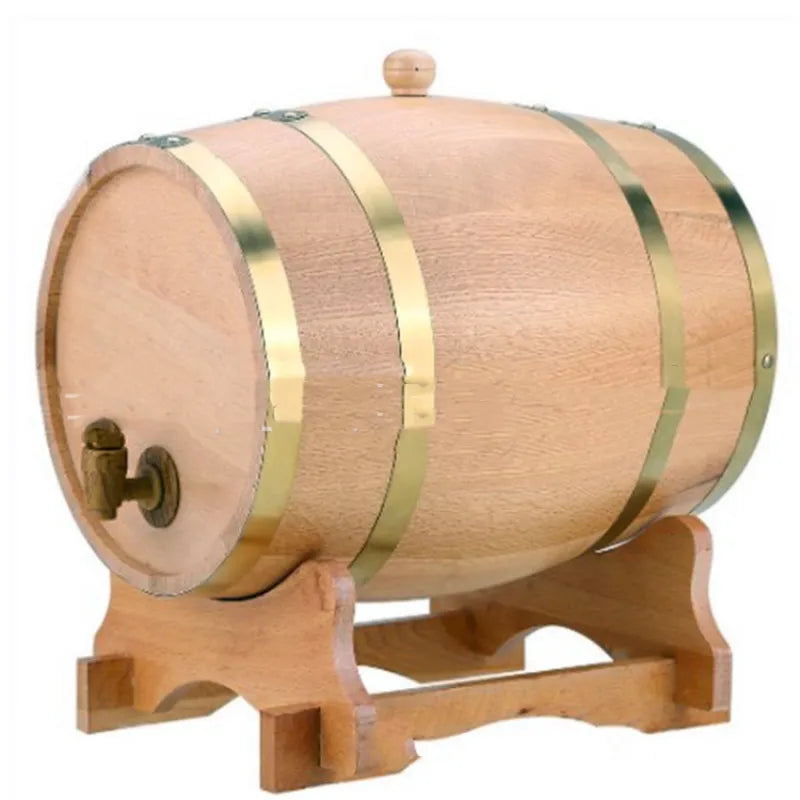 10L Oak Barrel Dispenser