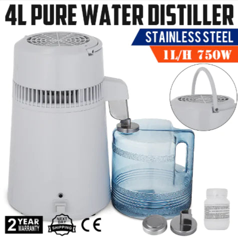 4L Stainless Steel Dental &amp; Medical Water Distiller – Pure Water System