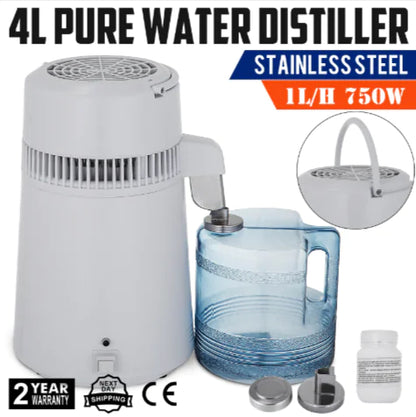 4L Stainless Steel Dental &amp; Medical Water Distiller – Pure Water System