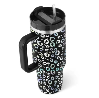 40oz Insulated Tumbler with Handle and Straw