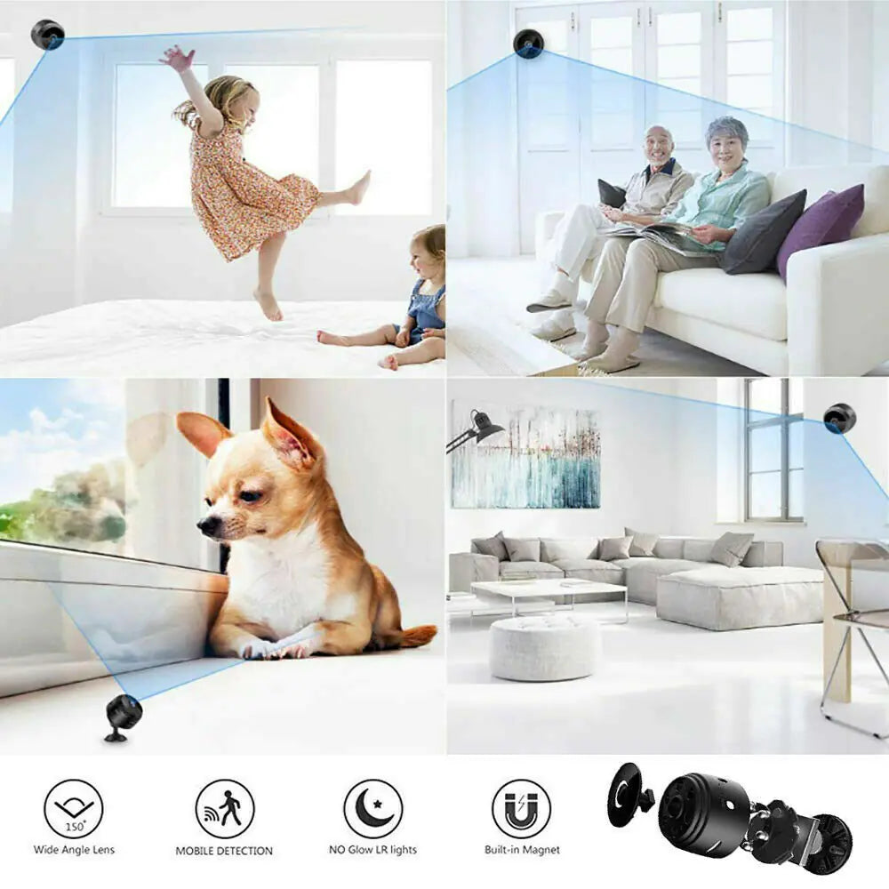 Mini Wireless Hidden Camera WiFi IP Home Security DVR Night Vision HD USB 1080P