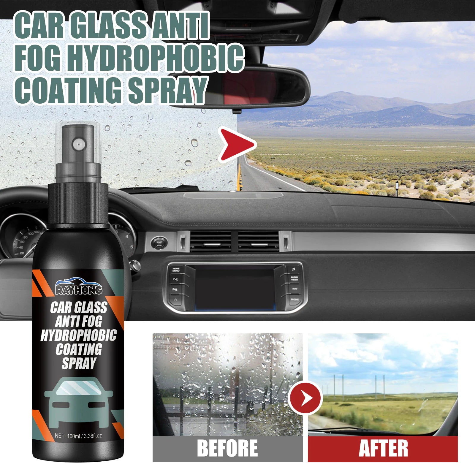 Hydrophobic Windshield Cleaner