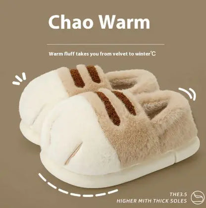 Cat Paw Fluffy Slippers