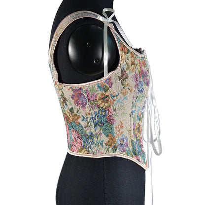 French Style Retro Spaghetti Straps Vest For Women