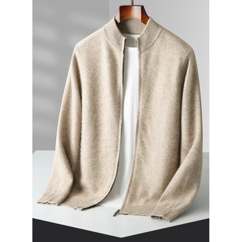 Pure Wool Double-Strand Cashmere Cardigan