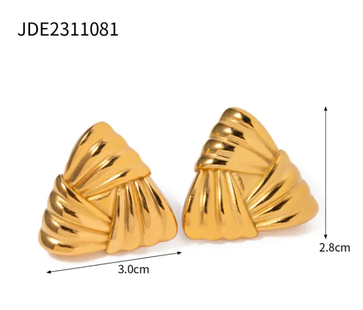 Brigitte Two-Tone Gold Elegance Earrings