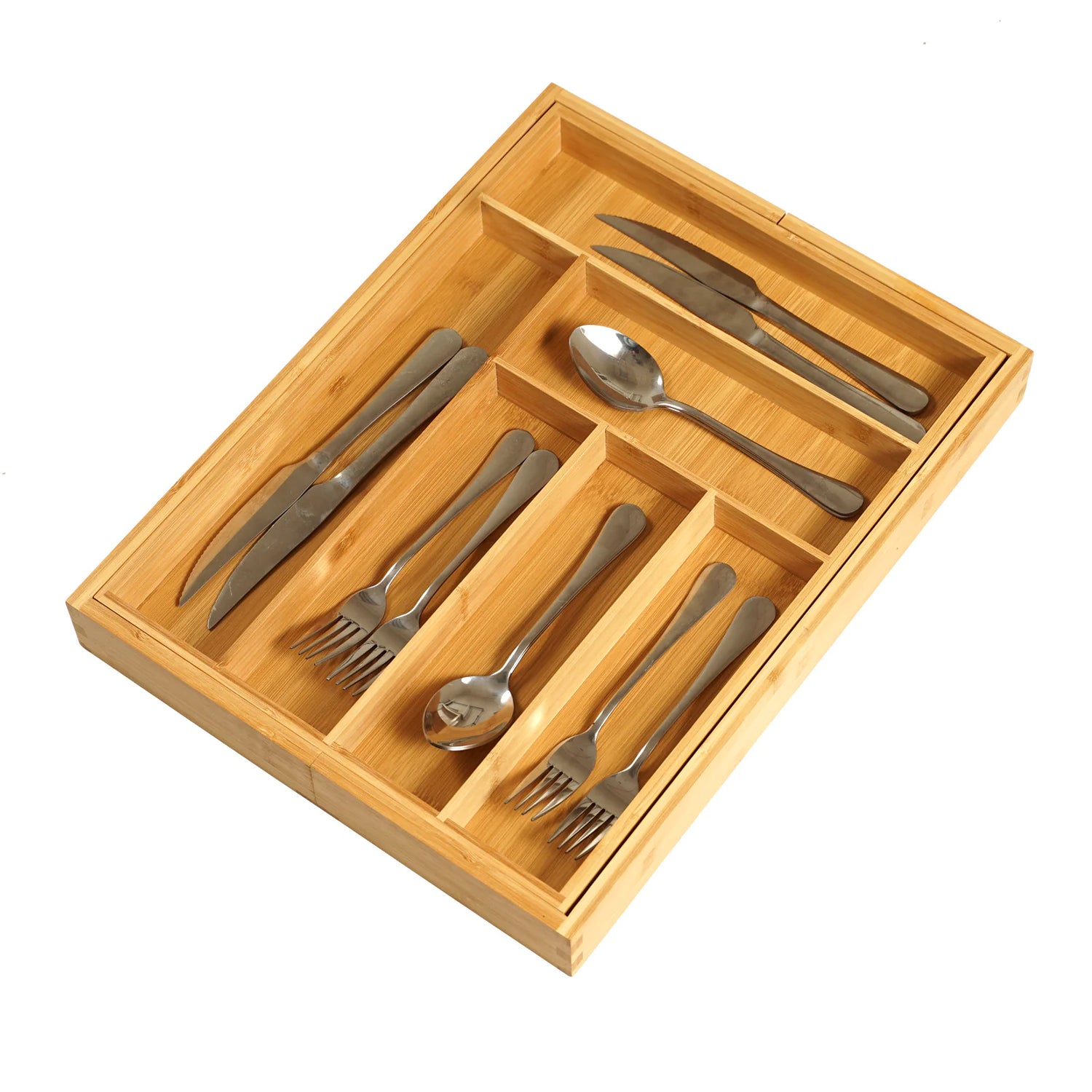 Bamboo Cutlery Organizer