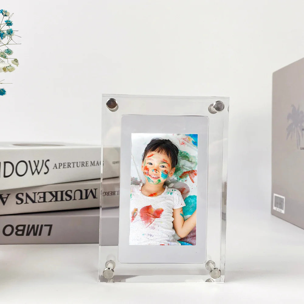 Acrylic Transparent Crystal Digital Photo Frame Video Player